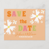 Carte Postale Enregistrer la date marguerite Super citron vert r (Devant)