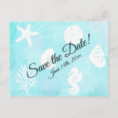 Carte Postale Enregistrer la date Mariage à thème Seashell Seash (Devant)