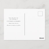 Carte Postale Enregistrer la date mariage de fleur d'aquarelle t (Dos)