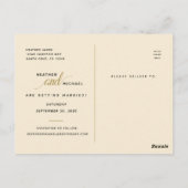 Carte Postale Enregistrer la date Mariage désorganisé Script Pho (Dos)