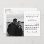 Carte Postale Enregistrer la date mars 2023 Calendrier Mois Cart (Devant / Derrière)