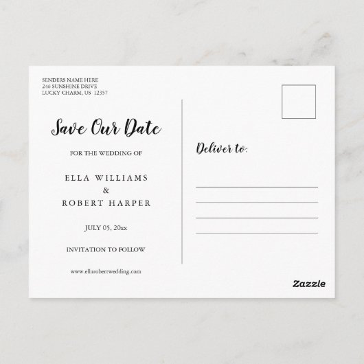 Carte Postale Enregistrer la date Mason Jar String Lights Boho P (Dos)