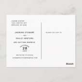 Carte Postale Enregistrer La Date Modern Script Mariage Photo (Dos)