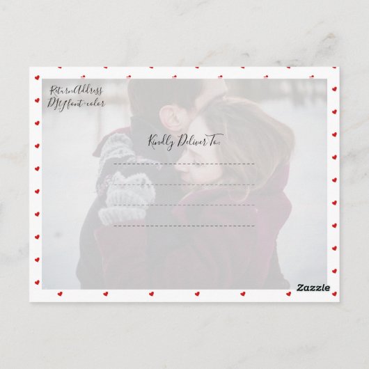 Carte Postale Enregistrer la date, moderne écriture manuscrite,  (Dos)