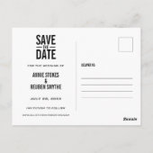 Carte Postale Enregistrer la date moderne typographique photo ca (Dos)