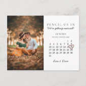 Carte Postale Enregistrer la date oct 2021 mois Calendrier Pink (Devant)