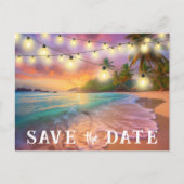 Carte Postale Enregistrer La Date QR Code Tropical Beach Faire-p (Devant)