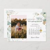 Carte Postale Enregistrer la date Septembre 2022 Botanical Elega (Devant / Derrière)