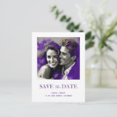 CARTE POSTALE ENREGISTRER LA DATE SIMPLE MODERNE DESIGN (Debout devant)