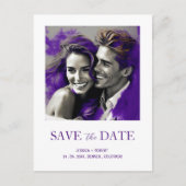 CARTE POSTALE ENREGISTRER LA DATE SIMPLE MODERNE DESIGN (Devant)