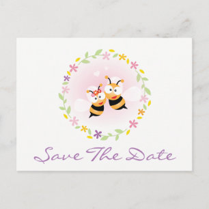 Carte Postale Enregistrer la date Whimsical rose Mariage Faire-p