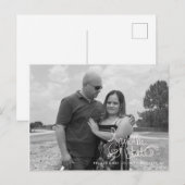 Carte Postale Enregistrer la flèche du coeur de la date Script à (Devant / Derrière)