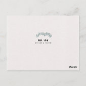 Carte Postale Enregistrer La Nouvelle Date Reprogrammée Mariage  (Dos)