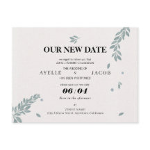 Enregistrer La Nouvelle Date Reprogrammée Mariage 