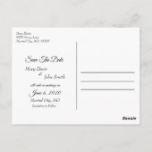 Carte Postale Enregistrer la photo de date (Dos)