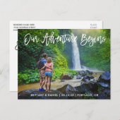 Carte Postale Enregistrer la photo du script de brosse de date (Devant / Derrière)