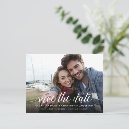 Carte Postale Enregistrer la photo horizontale du script de call (Debout devant)