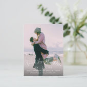 Carte Postale Enregistrer l'amour Nouvelle Date Script Mariage p (Debout devant)