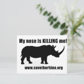 Carte Postale Enregistrer le Rhino (Debout devant)