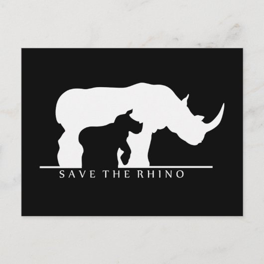 Carte Postale Enregistrer Le Rhino (Devant)