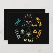 Carte Postale Enregistrer les abeilles Secourir les animaux Recy (Devant / Derrière)