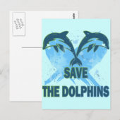 CARTE POSTALE ENREGISTRER LES DOLPHINS (Devant / Derrière)