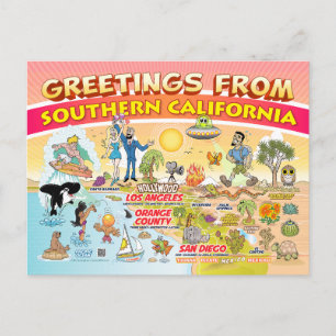 Carte Postale Enregistrer les salutations de date de Socal
