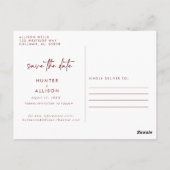 Carte Postale Enregistrer L'Invitation Date (Dos)