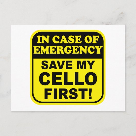 Carte Postale Enregistrer mon cello (Devant)