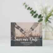 Carte Postale Enregistrer notre code blanc de date (Debout devant)