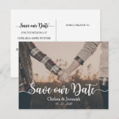 Carte Postale Enregistrer notre code blanc de date (Devant / Derrière)