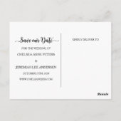 Carte Postale Enregistrer notre code blanc de date (Dos)