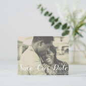 Carte Postale Enregistrer notre Faire-part Mariage de date (Debout devant)