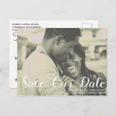 Carte Postale Enregistrer notre Faire-part Mariage de date (Devant / Derrière)