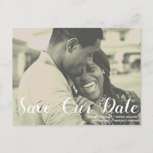 Carte Postale Enregistrer notre Faire-part Mariage de date