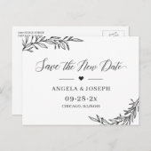 Carte Postale Enregistrer notre nouvelle date Mariage reporté ch (Devant / Derrière)