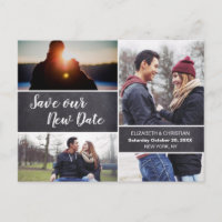 Enregistrer notre nouvelle date Photo Collage Chal