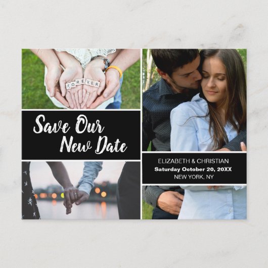 Carte Postale Enregistrer notre nouvelle date Photos Mariage mod (Devant)