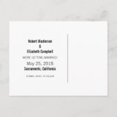 Carte postale "Enregistrez la date" avec photo de  (Dos)