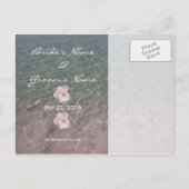 Carte postale Enregistrez la date - Mariage sur la (Dos)