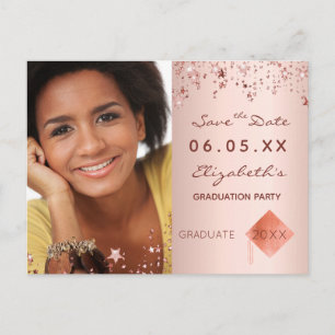 Carte Postale Enregistrez la photo de la fête de fin d'études ro