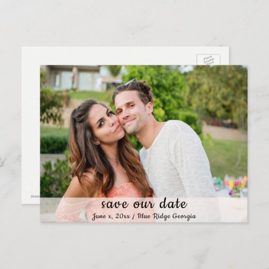 Carte Postale Enregistrez notre date, Annonce, Photo (Devant / Derrière)