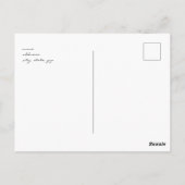 Carte Postale Enregistrez notre Date texte seul Script Moderne N (Dos)