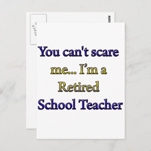 CARTE POSTALE ENSEIGNANT À LA RETRAITE (Devant / Derrière)