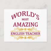 Carte Postale Enseignant anglais (Devant)