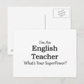 Carte Postale Enseignant anglais (Devant / Derrière)