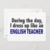 Carte Postale Enseignant Anglais En Journée (Devant / Derrière)