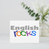 Carte Postale Enseignant anglais "English Rocks" Cadeaux (Debout devant)