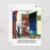 Carte Postale Enseignant après le premier jour de l'école (Devant / Derrière)