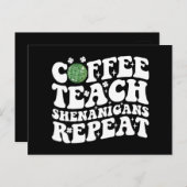 Carte Postale Enseignant au café Shenanigans Répéter Disco Ball  (Devant / Derrière)